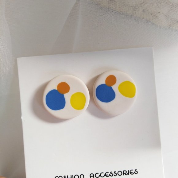 💙LAST ONE 💕Sterling Artsy Color Stud Earrings - Picture 4 of 7